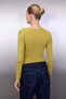 Yağ Yeşil Fitted/Vücuda Oturan Aksesuar Detaylı Çıtçıtlı Esnek Örme Body TWOAW26BD00004 - 4