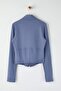Indigo Fırçalı Soft Kumaş Baş Parmak Delikli Örme Spor Ceket/Sweatshirt THMAW25SK00001 - 8