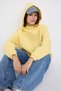 Yellow Hooded Oversize/Wide Fit Thick Fleece Inside Knitted Sweatshirt Twoaw26Sw00115 - 2