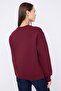 Teen Bordo Kalın İçi Polarlı Ayıcık Baskılı Regular/Normal Kesim Örme Sweatshirt TWOAW26SW00199 - 4