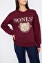 Teen Bordo Kalın İçi Polarlı Ayıcık Baskılı Regular/Normal Kesim Örme Sweatshirt TWOAW26SW00199 - 3