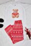 Red-White Plaid/Checkered Single Jersey Knitted Pajamas Set Tbbaw26Ai00035 - 2