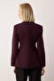 EXCLUSIVE Özel Koleksiyon Bordo Fitted Kaşe Blazer Ceket TWOAW26BC00054 - 5