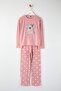 Teen Gül Kurusu Puantiyeli Polar Örme Pijama Takımı THMAW26PT00157 - 2