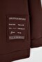 Kahverengi Nakış Detaylı Oversize/Bol Kesim Örme Büyük Beden Sweatshirt TBBAW24AO00018 - 6