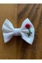 Red Rose Embroidered Hairless Baby Hair Clip (1 Piece)