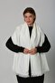 Ecru Soft Textured Unisex Thick Scarf Shawl - 4