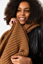 Camel Knitted Thick Women's Shawl - 45X210 cm - 8