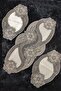 Living Room Set, Bedroom 3 Piece Coffee Table Cloth, Table Cloth 3 Piece Room Set - Cream Velvet - 3