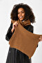 Camel Knitted Thick Women's Shawl - 45X210 cm - 6