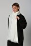 Ecru Soft Textured Unisex Thick Scarf Shawl - 3