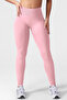 Luna Drawstring Seamless Recovery Seamless Push-Up Sports Leggings - Pink - 2