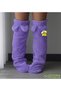 Pabtex Plush Socks with Ear Flaps, Welsoft Knee-High Socks, Winter Socks, Foot Warmers, Long Socks. - 6
