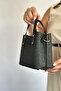 Premium Embossed Printed 4 Compartment Women's Hand and Shoulder Bag - 24X24Cm 4095 Jeans - 2