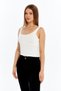 Women's Wide Strap Lycra Body Ecru - 3