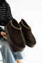 Brown Suede Wool-Lined Thick-Soled Ankle Boot Shoes - 4