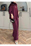 Women's Comfortable Fit Batwing Sleeve Blouse Pants Set - 7