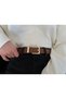 Square Buckle Bridged Women's Belt, Pants Belt, Jacket Belt, Dress Belt - 5