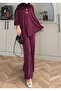 Women's Comfortable Fit Batwing Sleeve Blouse Pants Set - 5