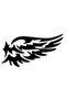 Car License Plate Reflective Wings Design Domestic Production A+Quality 1 Pair Black 7*2 cm Durable - 2