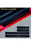 Accessory Auto Door Sill Sticker Carbon Compatible for Volkswagen Amarok 4 Pieces