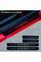 Accessory Auto Door Sill Sticker Carbon Compatible for Volvo S40 4 Pieces
