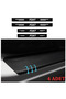 Accessory Auto Door Sill Sticker Carbon Compatible for Fiat 500 4 Pieces