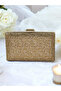 Rosegold Color Crystal Stone Evening Dress Bag Kına - 2