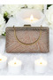 Rosegold Silver Color Crystal Stone Metal Handle Evening Dress Bag Kına - 6