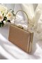 Rosegold Color Crystal Stone Metal Handle Evening Dress Bag Kına