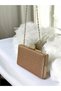 Rosegold Color Crystal Stone Metal Handle Evening Dress Bag Kına - 5