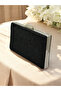 Black Color Crystal Stone Metal Handle Evening Dress Bag Kına