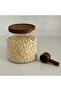 Vacuum Glass Food Jar with Acacia Lid 2 Liters (Mn) - 2