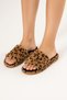 Women's Open-Front Leopard Plush Soft Silent Sole Dowry Bundle Winter House Slippers - 5