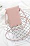 Powder Snap Closure Crossbody Phone Shoulder Bag with Gold Accessories - 4