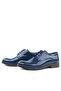 Navy Blue Patent Leather Lace-up Oxford Children's School Shoes - 5