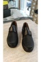 Women's Comfort Shoes Genuine Leather Crocodile Patent Leather-Black - 3