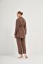 Women's Belted Double Suit Set Brown 31035 - 6