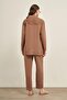 Women's Mesh Detail Suit Hazelnut 31047 - 5