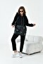 Women's Comfortable Leather Two-Strap Set Black 30949 - 2
