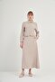 Women's Stone Detailed Skirt Suit Stone 31049 - 4