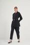 Women's Belted Double Suit Black 31035 - 2