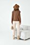 Women's Sleeve Detailed Cardigan Brown 20807 - 7