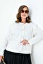Women's Sleeve Detailed Cardigan Ecru 20807 - 4