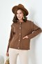 Women's Sleeve Detailed Cardigan Brown 20807 - 2