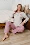 Embroidered Cotton Heart Detail Pajama Set