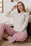 Embroidered Cotton Heart Detail Pajama Set - 6