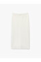Slim Fit Midi Ribbed Detailed Pencil Skirt - 3