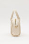 Cream D26 Daily Women's Hand and Shoulder Bag with Single Zipper Compartment and Adjustable Long Strap Detail - 3