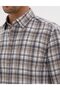 Brown Plaid Regular Fit Long Sleeve Shirt 50316754-Vr029 - 7